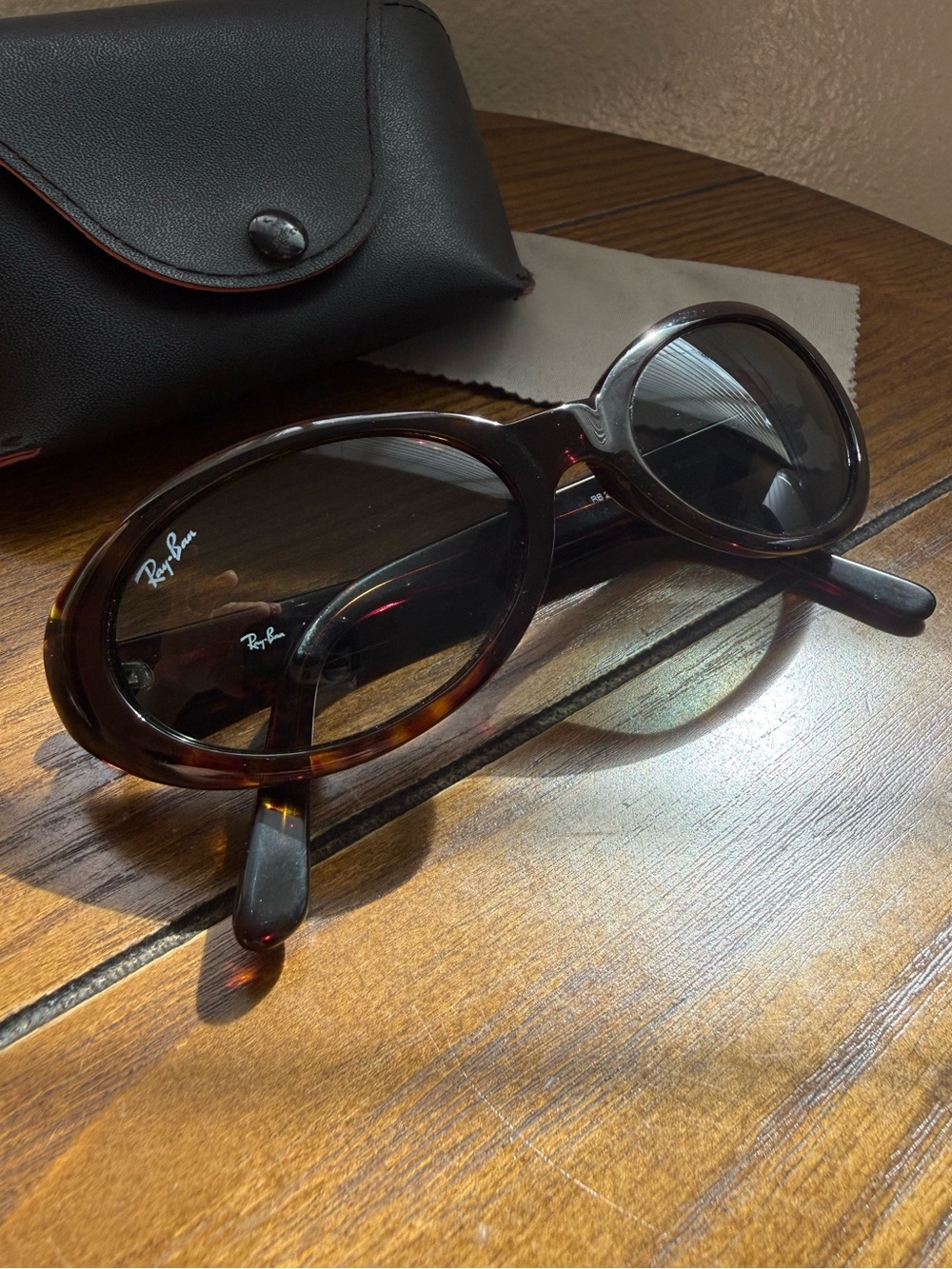 90s Ray-Ban Rituals RB2110 Tortoiseshell Oval Round Italian Sunglasses Vtg Y2K